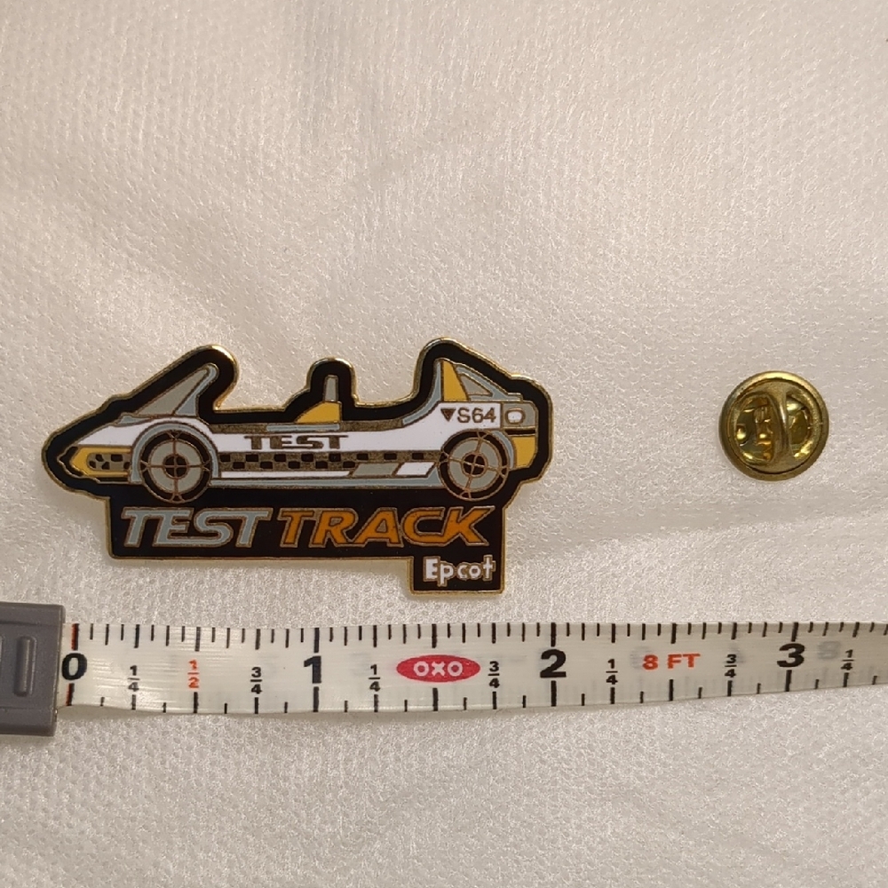 Disney epcot Test Track Pin - Black, Gold, White